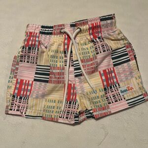 Boy Multicolor Patterned Swim Trunks 3-6m